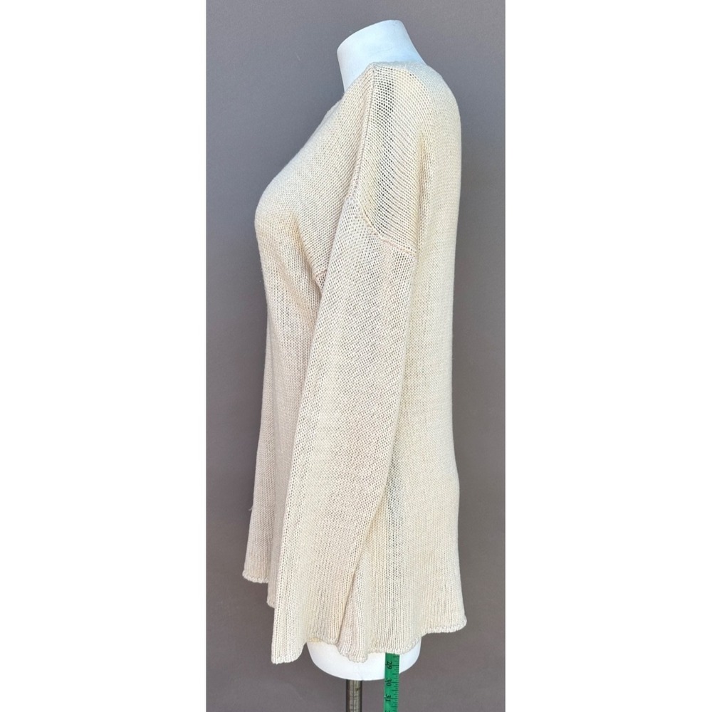Soft Surroundings Women's Size Large Oatmeal Tunic Sweater Long Sleeve Pocket - Picture 6 of 11